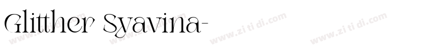 Glitther Syavina字体转换